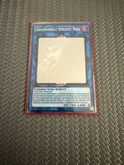 YuGiOh! Salamangreat Sunlight Wolf LD10-EN000 Ghost Rare 1st Edition - Image 1