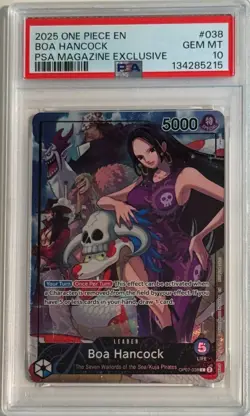 PSA 10 Boa Hancock #038 One Piece Promo 2025 PSA Magazine Exclusive - Image 1