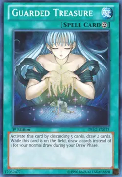Yugioh! MP Guarded Treasure - DRLG-EN013 - Secret Rare - 1st Edition Moderately - Image 1