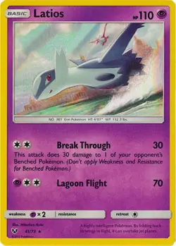 Latios 41/73 Shining Legends Holo Rare Mint Pokemon Card - Image 1