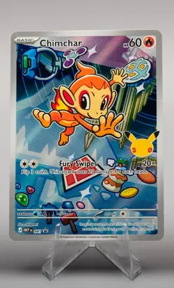 Pokemon TCG Chimchar MEP041 First Partner 30th Anniversary Black Star Promo NM - Image 1