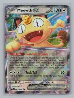 Meowth ex 062/088 ME03: Perfect Order NM Pokemon TCG Double Rare - Image 1