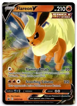 Flareon V SWSH149 Holo Promo Sword & Shield Promo Pokemon Near Mint - Image 1