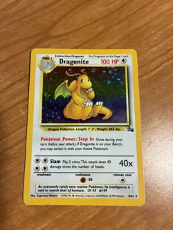 Pokemon TCG Fossil - Dragonite Holo 4/62 Near Mint! - Image 1