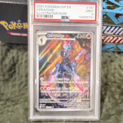 Pokemon TCG 2024 Surging Sparks Ceruledge 197/191 Illustration Rare Holo PSA 9 - Image 1