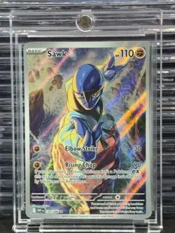 Pokemon TCG Sawk 130/086 SV: White Flare Illustration Rare Holo 110 HP English - Image 1