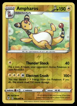 Ampharos 056/203 Rare Evolving Skies Pokemon Reverse Holo Near Mint - Image 1