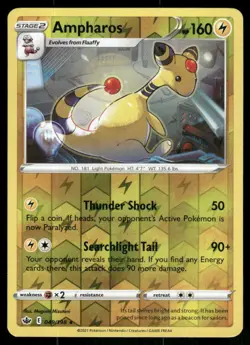 Ampharos 049/198 Rare Chilling Reign Pokemon Reverse Holo Near Mint - Image 1