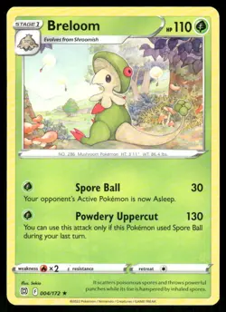 Breloom 004/172 Rare Brilliant Stars Pokemon Near Mint - Image 1