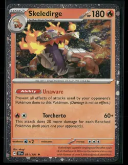 Pokemon - Skeledirge 031/191 Black Star Promo Cosmos Holo LP SWIRL - Image 1