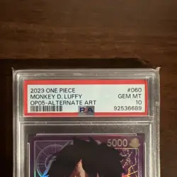 One Piece PSA 10 Monkey D. Luffy #OP05-060 Alternate Art 2023 English (OP05) - Image 2