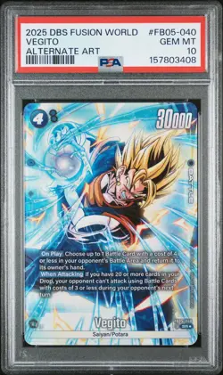Dragon Ball Super Card Game Vegito Alternate Art FB05-040 PSA 10 - Image 1