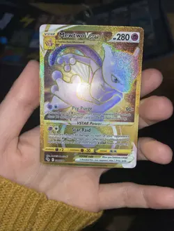Pokemon TCG Mewtwo VSTAR Holo Card Secret Rare, Go 086/078 - Image 1
