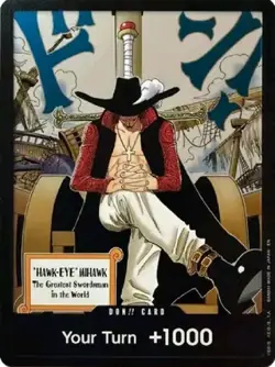 Set of (4)Dracule Mihawk OP14 Foil Don The Azure Sea's Seven One Piece Card Game - Image 1