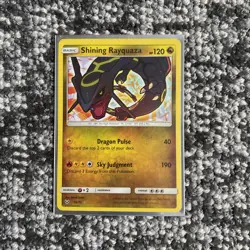 Pokemon TCG Shining Rayquaza Card Shining Legends Holo Rare 56/73 - Image 1