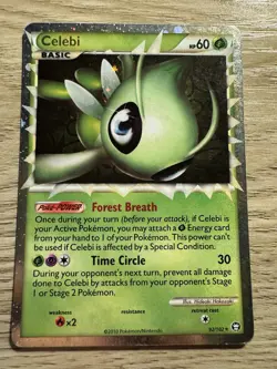 Celebi Prime 92/102 Holo Ultra Rare Pokemon TCG Card HGSS Triumphant LP - Image 1