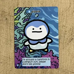 Pokiebubies 1st Edition Pippie 93 Derpy Pokemon Fan Art Card Set 2 Piplup V2 - Image 1