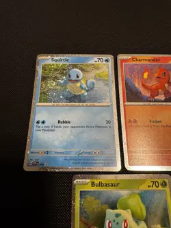2023 Pokemon TCG SV 151 Poster Collection 3-Card Holo Promo Set Squirtle Swirl - Image 3