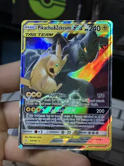 #7 Pikachu & Zekrom GX Team Up 2019 Tag Team Pokemon Card TCG - Image 3