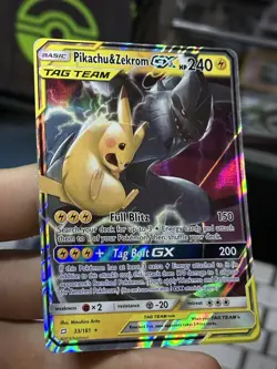 #7 Pikachu & Zekrom GX Team Up 2019 Tag Team Pokemon Card TCG - Image 5