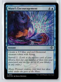 Muse's Encouragement #61 Secrets of Strixhaven Foil Magic The Gathering MTG - Image 1