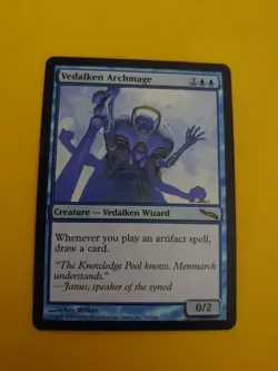 Vedalken Archmage. rare Wizard MTG Card. Mirrodin. - Image 2