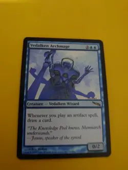 Vedalken Archmage. rare Wizard MTG Card. Mirrodin. - Image 3
