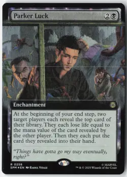 Parker Luck (Extended Art) 258 Marvel's Spider-Man Magic: The Gathering Foil NM - Image 1