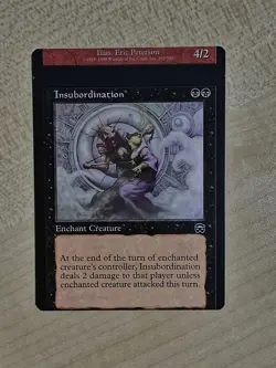 MTG Misprint Insubordination Mercadian Masques Miscut - Image 1