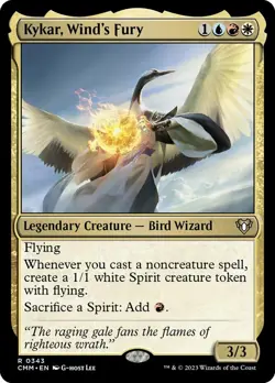 x1 Kykar, Wind's Fury R MTG Commander Masters M/NM, English - Image 1