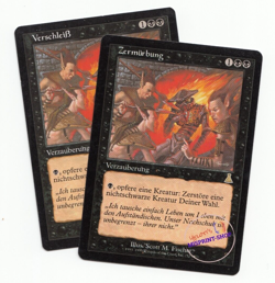 2X Attrition German MTG MISPRINT. Same card but 2 different names - Image 1