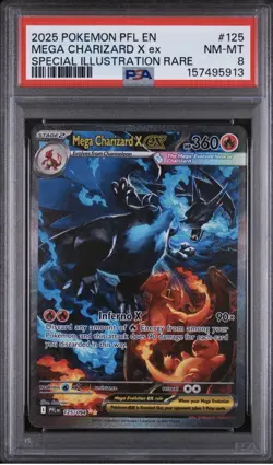 Pokemon Phantasmal Flames Mega Charizard X ex 125/094 SIR Holo EN PSA 8 - Image 1