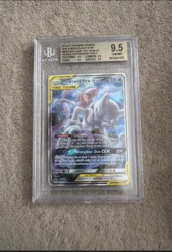 Pokemon BGS 9.5 Mewtwo & Mew Gx #SM191 Tag Team Tin Promo 2019 - Image 1