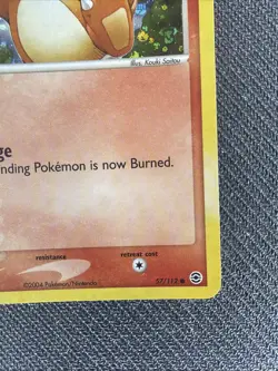 2004 Pokemon EX Charmander Reverse Holo 57/112 Fire Red & Leaf Green LP Swirl - Image 4