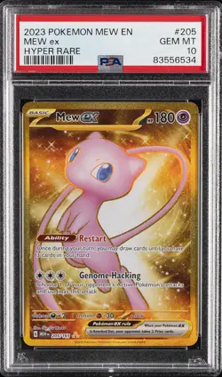2023 POKEMON MEW EN-151 HYPER RARE #205 MEW EX PSA 10 - Image 1