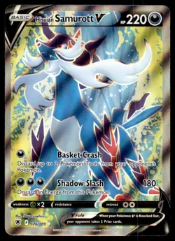 Hisuian Samurott V 176/189 Ultra Rare Astral Radiance Pokemon Near Mint - Image 1