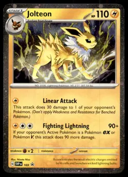 Jolteon (Cosmos Holo) 169 Holo Rare Scarlet & Violet Promo Pokemon Holo NM - Image 1