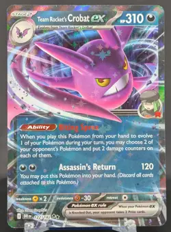 Pokemon Team Rocket's Crobat ex #122/182 English Destined Rivals Double Rare - Image 1