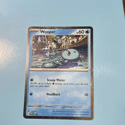 Pokemon TCG Wooper 155 SVP Scarlet & Violet Promo Holo SWIRL - Image 1