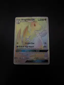 Pokemon TCG Dragonite GX SM156 Black Star Promo Rainbow Rare Full Art NM - Image 1