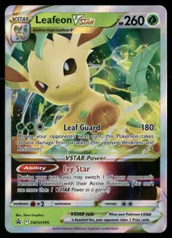 Leafeon VSTAR SWSH195 Holo Promo Sword & Shield Promo Pokemon NM - Image 1