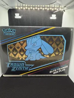 Pokemon Pokemon TCG Crown Zenith Pokemon Center ETB Plus Lucario 12 Packs 6+ - Image 1