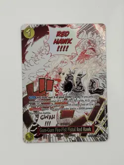 Gum-Gum Fire-First Pistol Red Hawk R EN One Piece OP11-114 Manga - Image 1