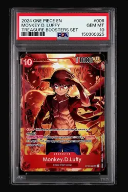 2024 One Piece EN Monkey D. Luffy ST10-006 SR Treasure Boosters Set PSA 10 - Image 1