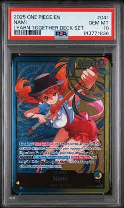 One Piece CCG Nami OP11-041 Learn Together Deck Set Foil PSA 10 EN 2025 - Image 1