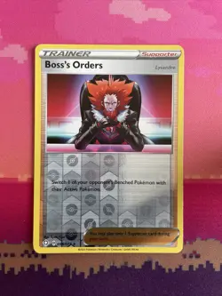 Pokemon Card Boss's Orders Shining Fates Reverse Holo Rare 058/072 Near Mint - Image 1
