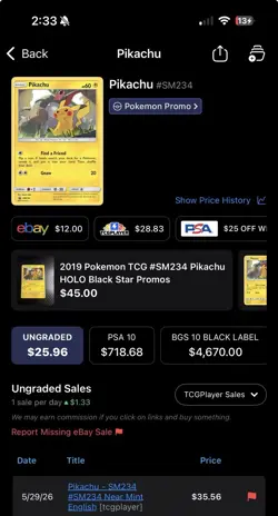 Pokemon TCG Pikachu SM234 Sun & Moon Promo Holo 2019 ✨🔥SHIPS FAST💨+FREE GIFT🎁 - Image 2