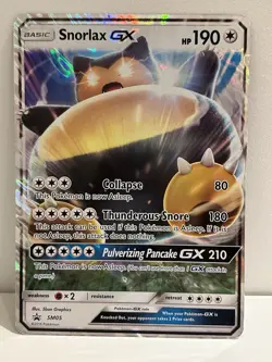 2016 POKEMON SM BLACK STAR PROMOS SM05 SNORLAX GX JUMBO LP - Image 1
