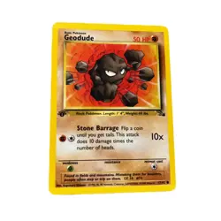 1st Edition Geodude 47/62 Pokemon TCG WOTC Base Set Fossil Common LP - Image 1