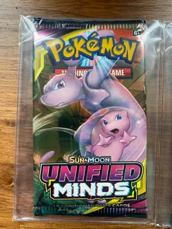 Pokemon TCG Sun and Moon Unified Minds 4 Booster Pack Art Set Bundle (4) - Image 2